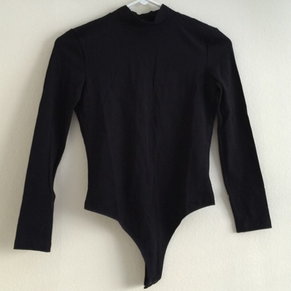 American Apparel Black Turtleneck Bodysuit.